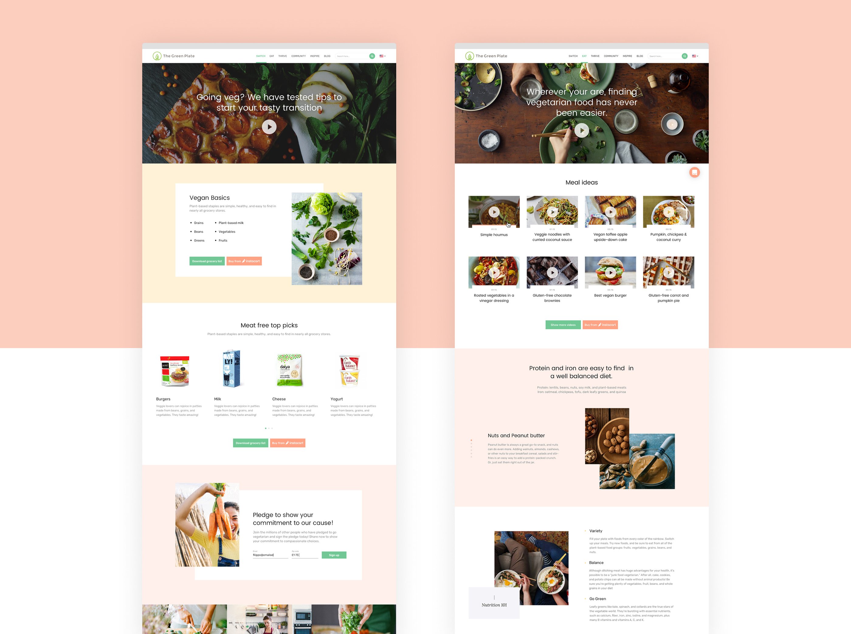 The Green Plate Landing Pages