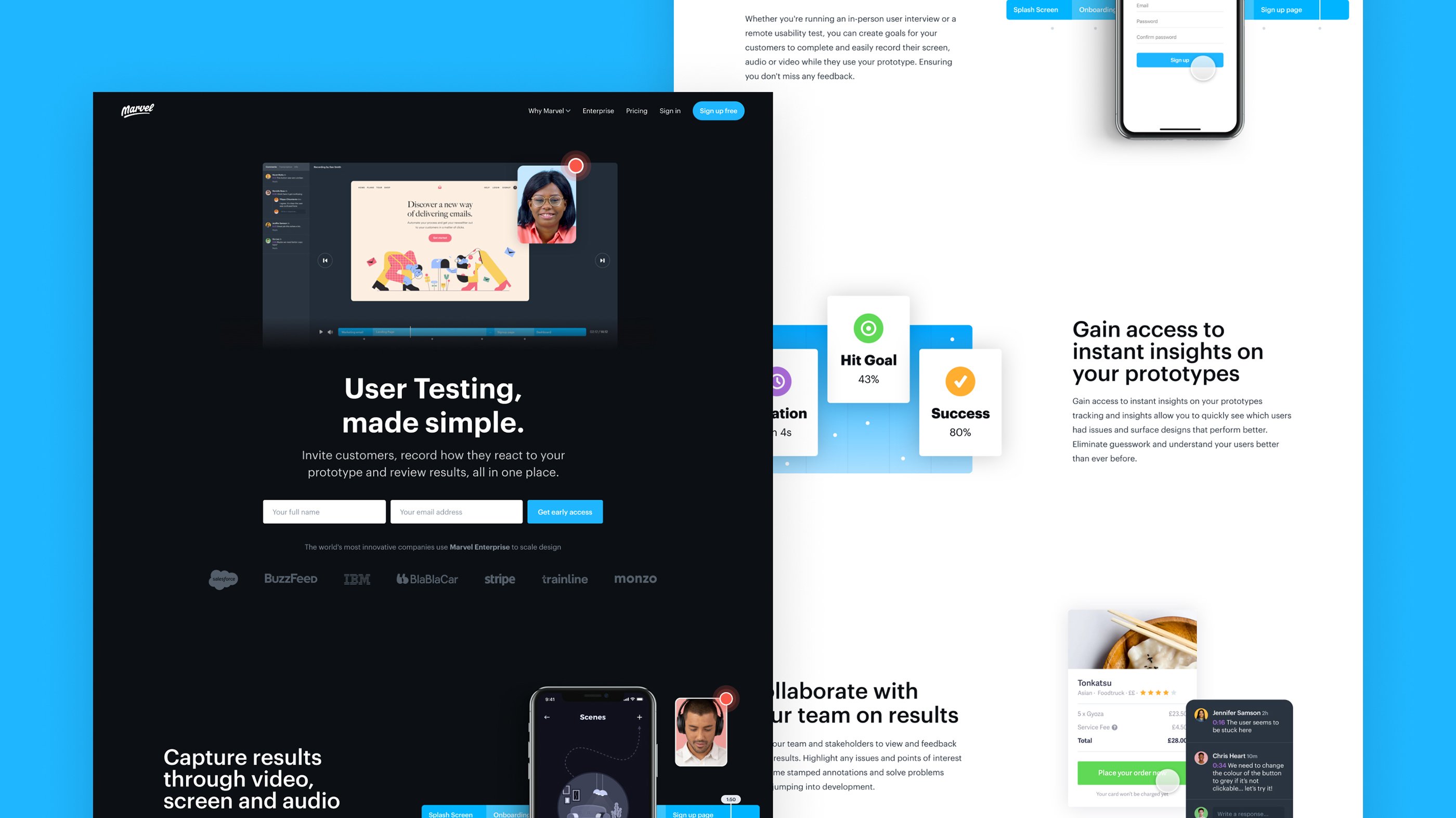 Marvel User Testing Website