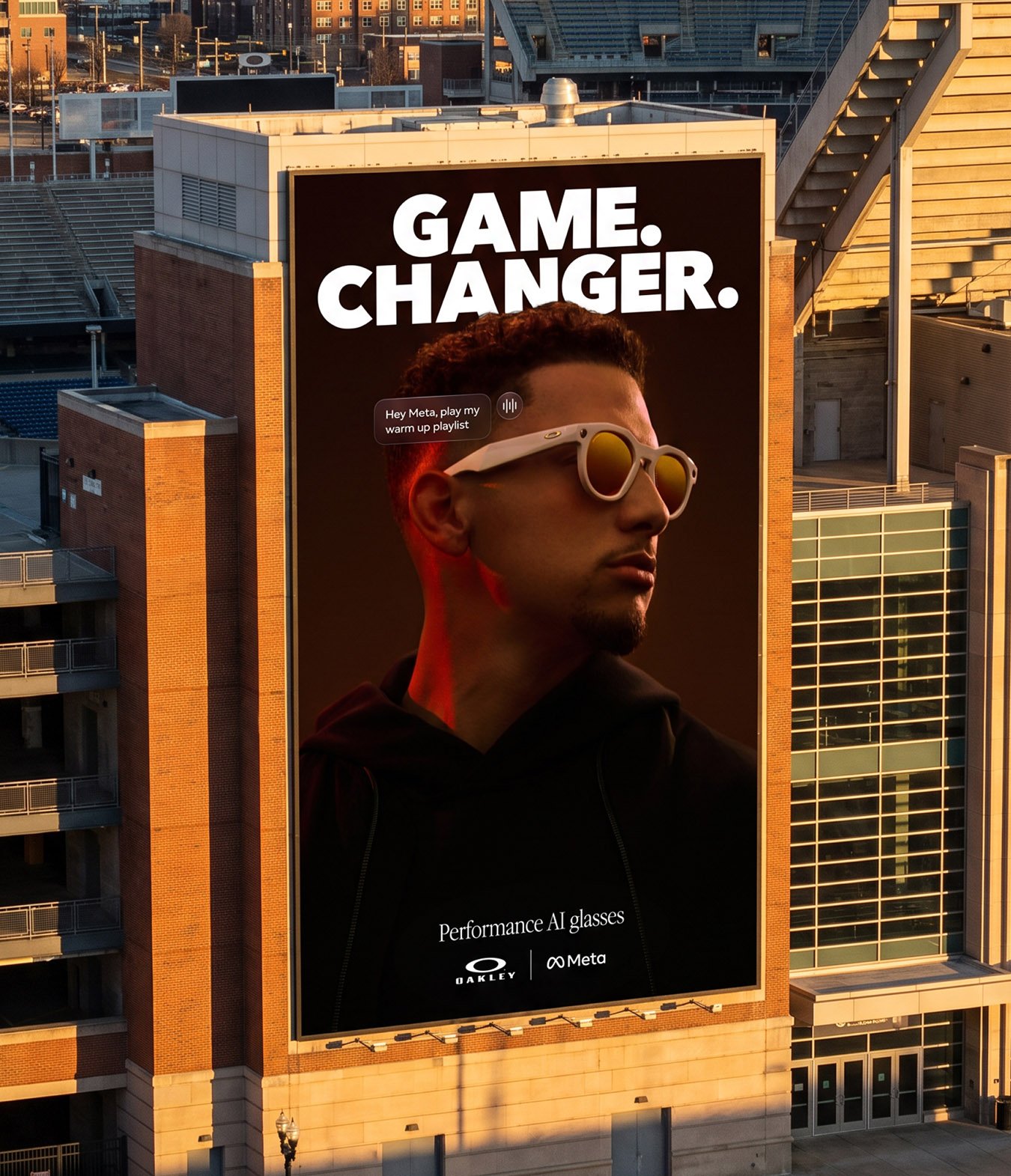 Application on a Oakley Meta Campaign